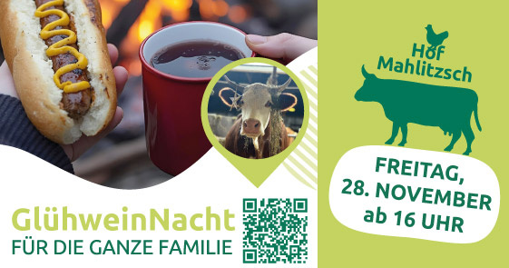 Glühweinnacht am 28. November ab 16 Uhr auf Hof Mahlitzsch.
