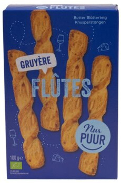 Produktfoto zu Flûtes Gruyére - Butter-Blätterteig Knusperstangen mit Käse