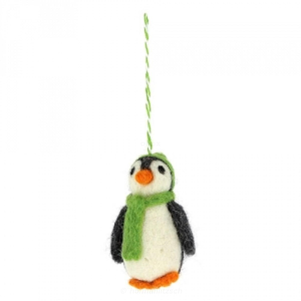 Produktfoto zu Anhänger Pinguin grün