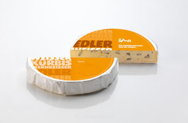 Produktfoto zu Edler Weißer Kürbis-Kernbeißer - mildgereifter Weichkäse mit nussigem Kürbiskerngeschmack
