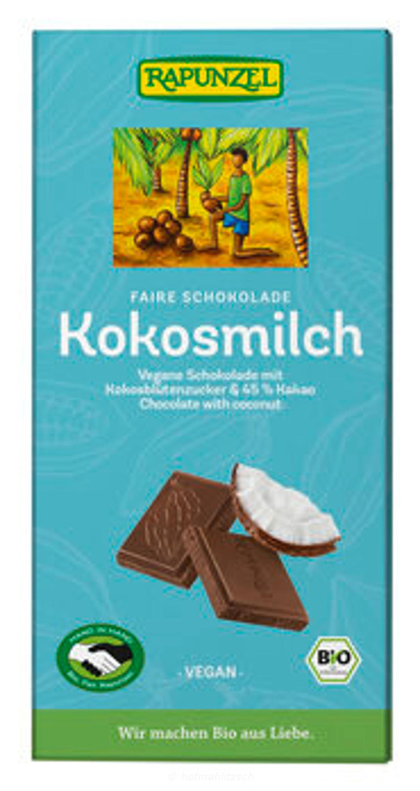 Produktfoto zu Kokosmilch Schokolade