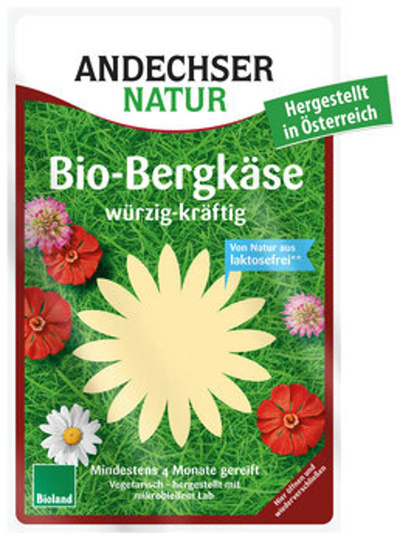 Produktfoto zu Bergkäse in Scheiben