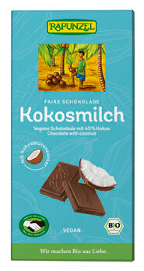 Produktfoto zu Kokosmilch Schokolade