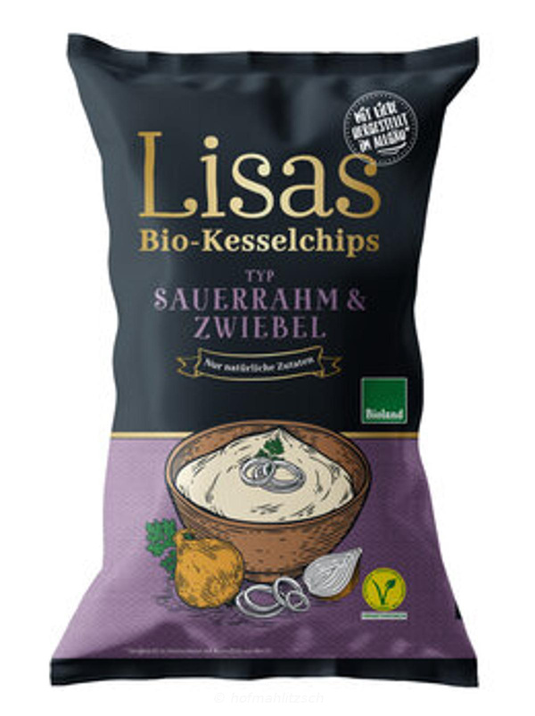 Produktfoto zu Lisas Kesselchips Sauerrahm & Frühlingszwiebel