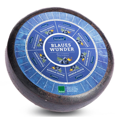 Produktfoto zu Blaues Wunder Schnittkäse - affiniert mit Blaubeeren, Whisky und Rosmarin