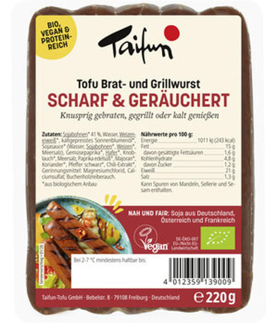 Produktfoto zu Tofu Brat- & Grillwurst scharf & geräuchert