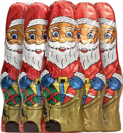 Produktfoto zu Schoko-Weihnachtsmann 5 Stück