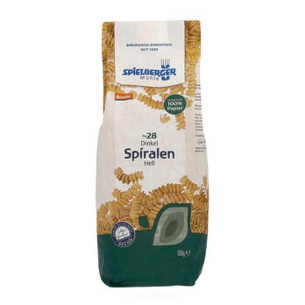 Produktfoto zu Dinkel Spiralen hell