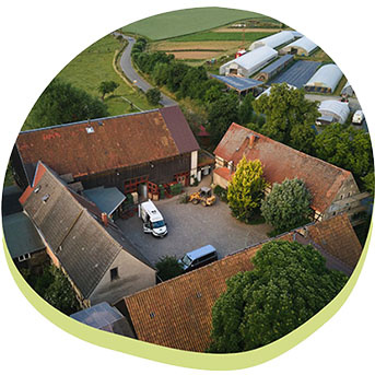 Vogelperspektive auf Hof Mahlitzsch