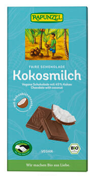Produktfoto zu Kokosmilch Schokolade