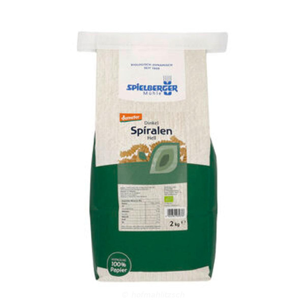 Produktfoto zu Dinkel Spiralen hell 2kg