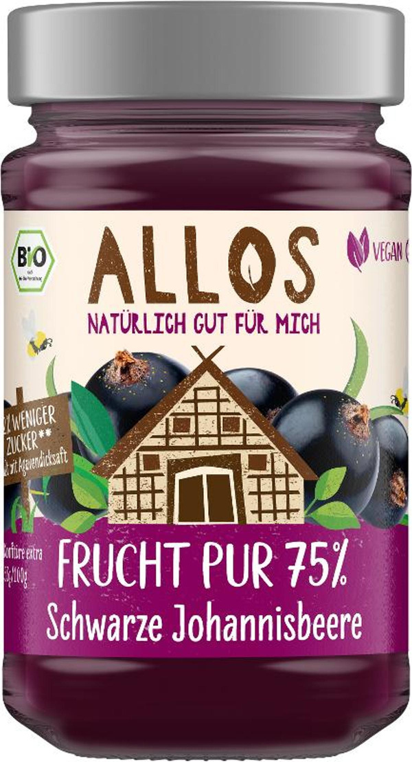 Produktfoto zu Frucht-Pur Schwarze Johannisbeere