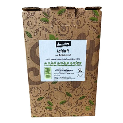 Produktfoto zu Streuobst - Apfelsaft naturtrüb 5 Liter Box