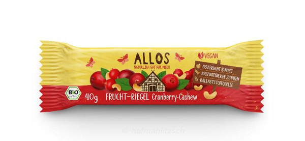 Produktfoto zu Fruchtriegel Cranberry Cashew