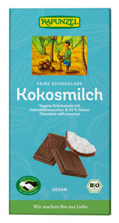Produktfoto zu Kokosmilch Schokolade