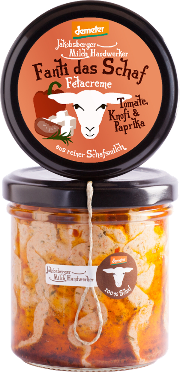 Produktfoto zu Fanti das Schaf - Mediterraner Frischkäse mit Tomate, Paprika & Feta