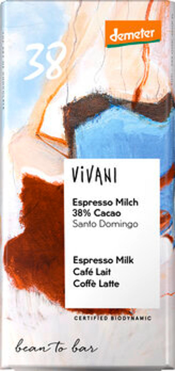 Produktfoto zu Schokolade Espresso Milch 38%