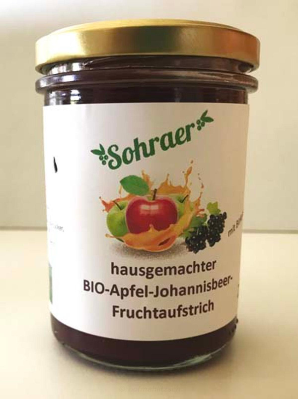 Produktfoto zu Apfel - schwarzer Johannisbeer Fruchtaufstrich