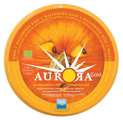 Produktfoto zu Aurora HalloweenKäse - Möhrengouda verfeinert mit gerösteten Kürbiskernen