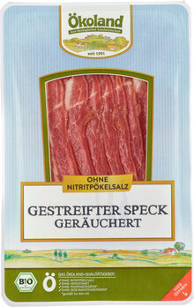 Produktfoto zu Gestreifter Speck, geschnitten
