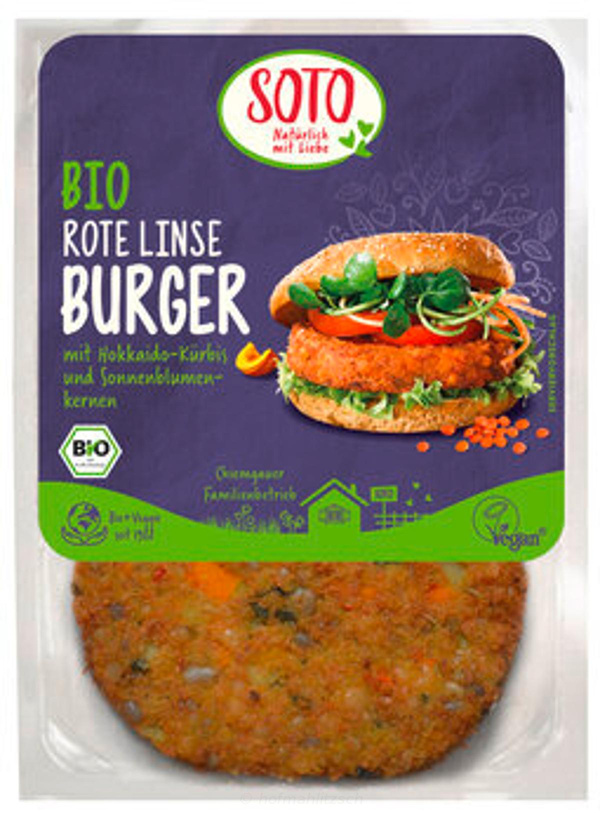 Produktfoto zu Gemüse Burger rote Linse