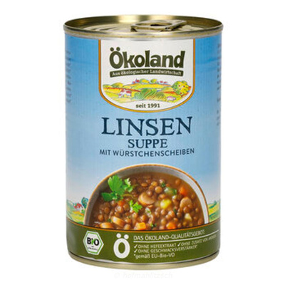 Produktfoto zu Linsensuppe mit Würstchenscheiben