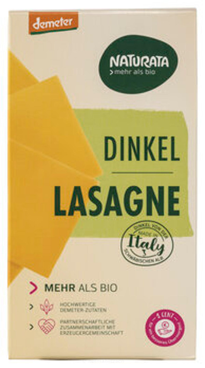 Produktfoto zu Dinkel Lasagne hell