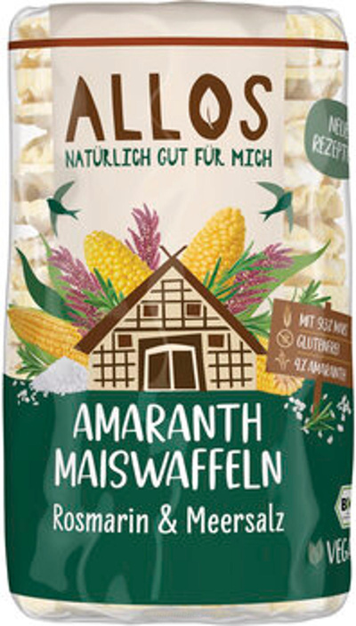 Produktfoto zu Amaranth-Mais-Waffeln Rosmarin