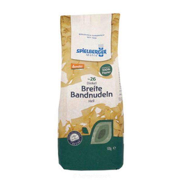 Produktfoto zu Dinkel-Bandnudeln gewalzt