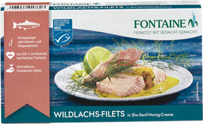 Produktfoto zu Wildlachsfilet in Senf-Honig-Creme
