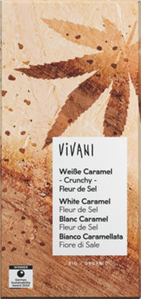 Produktfoto zu Weiße Hanf Caramel Schokolade