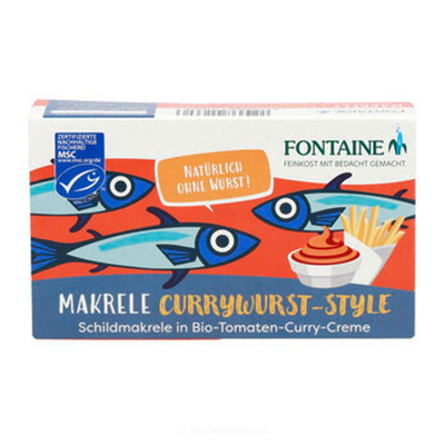 Produktfoto zu Makrelenfilets Currywurststyle - Schildmakrele in Tomaten-Curry-Creme
