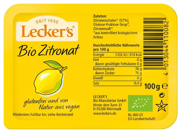 Produktfoto zu Zitronat  100g