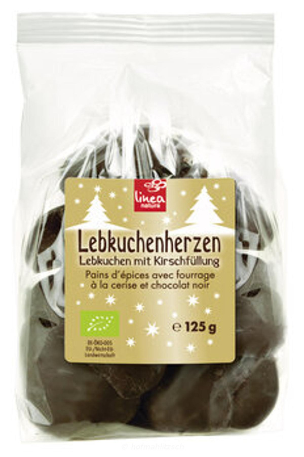 Produktfoto zu Lebkuchenherzen mit Kirschfüllung