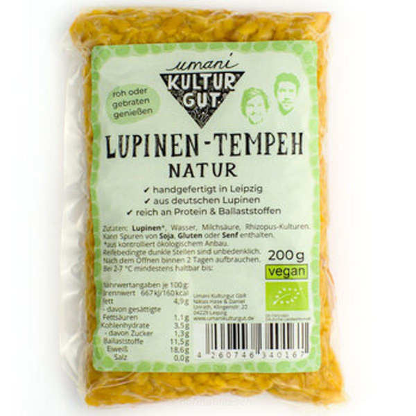 Produktfoto zu Lupinen Tempeh natur