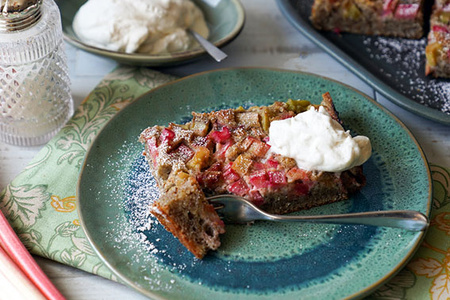 Rhabarberkuchen ohne Mehl