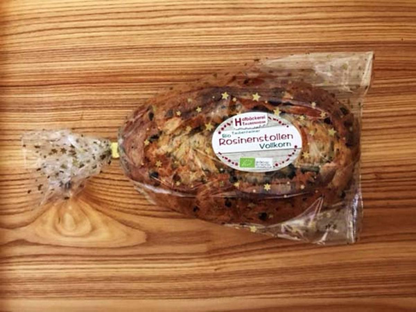 Produktfoto zu Rosinenstollen Vollkorn ungezuckert