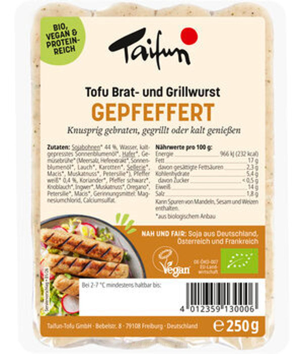 Produktfoto zu Tofu Brat- u. Grillwurst - gepfeffert
