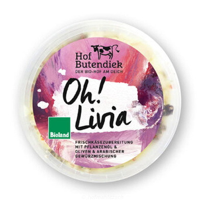 Produktfoto zu Oh!livia - Frischkäse mit arabischer Gewürzmischung und Oliven