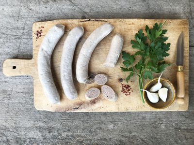 Produktfoto zu Bratwurst gebrüht 100% Rind, 10 Stück im Pack