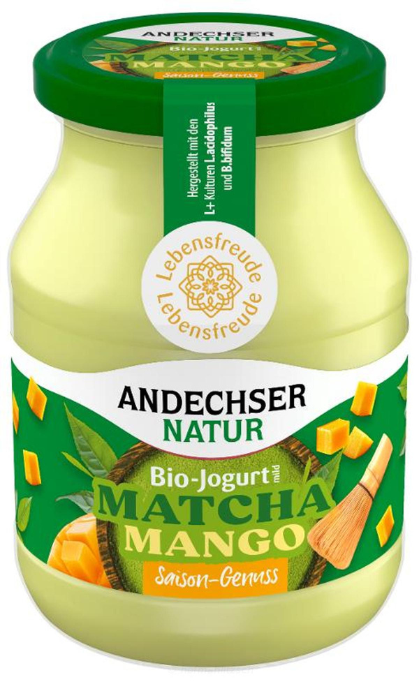 Produktfoto zu Joghurt Matcha-Mango