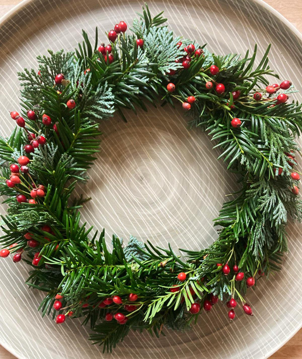 Produktfoto zu Adventskranz - kleiner Kranz für Tür und Tisch