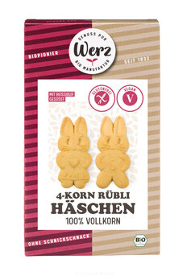 Produktfoto zu 4-Korn-Rübli-Häschen glutenfrei