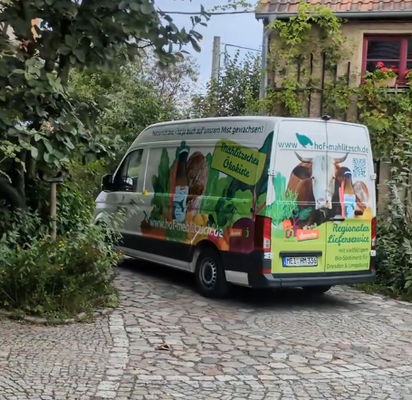 Neues Design für das Lieferauto von Hof Mahlitzsch
