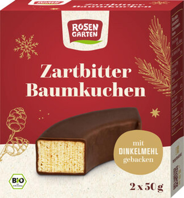 Produktfoto zu Dinkel Baumkuchenringe Zartbitte