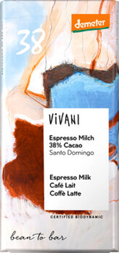 Produktfoto zu Schokolade Espresso Milch 38%