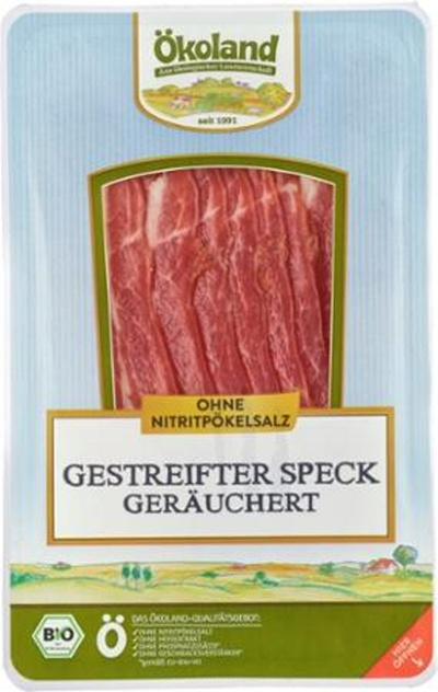 Produktfoto zu Gestreifter Speck, geschnitten