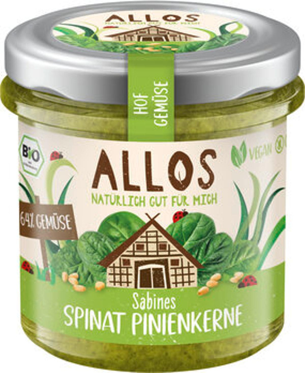 Produktfoto zu Hofgemüse Sabines Spinat Pinienkerne