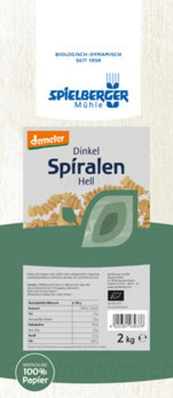 Produktfoto zu Dinkel Spiralen hell 2kg