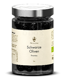 Produktfoto zu Schwarze Oliven Thrumpa - leicht geölt